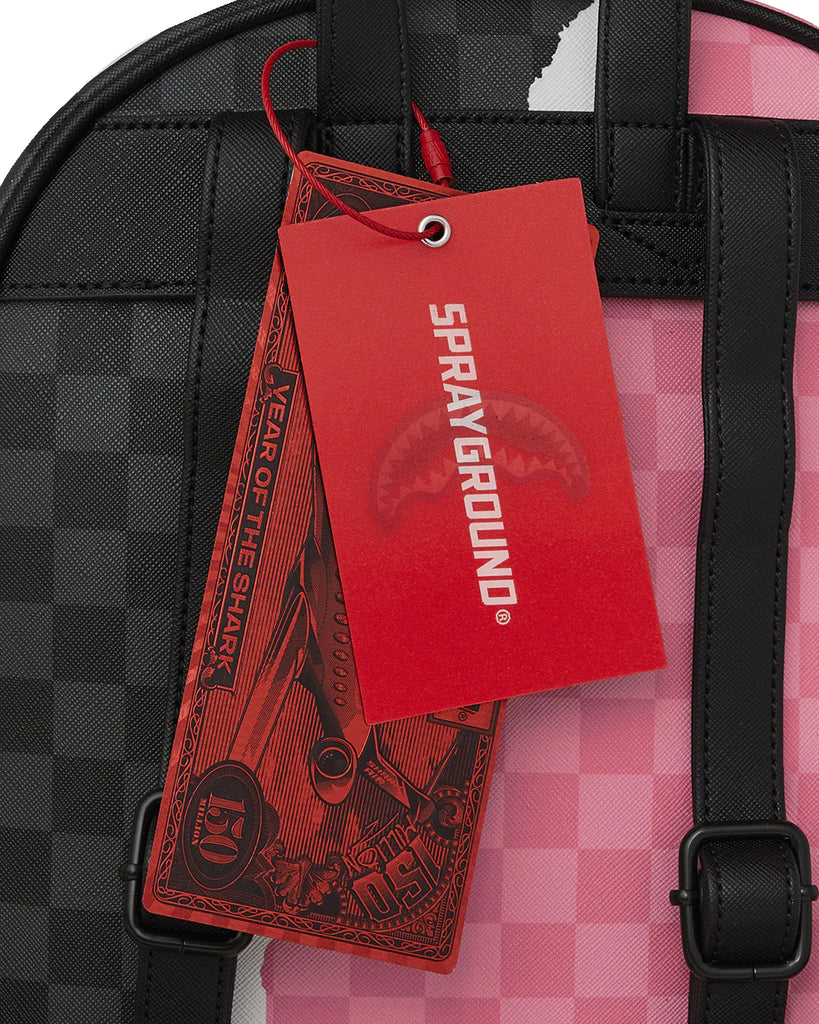 ZAINO SPRAYGROUND 8276 PINK AND BLACK TEAR SIP SAVAGE BACKPACK