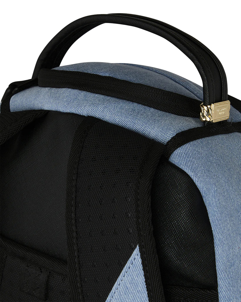 ZAINO SPRAYGROUND 8302 DENIM TEAR 3 AM PATCHES BACKPACK