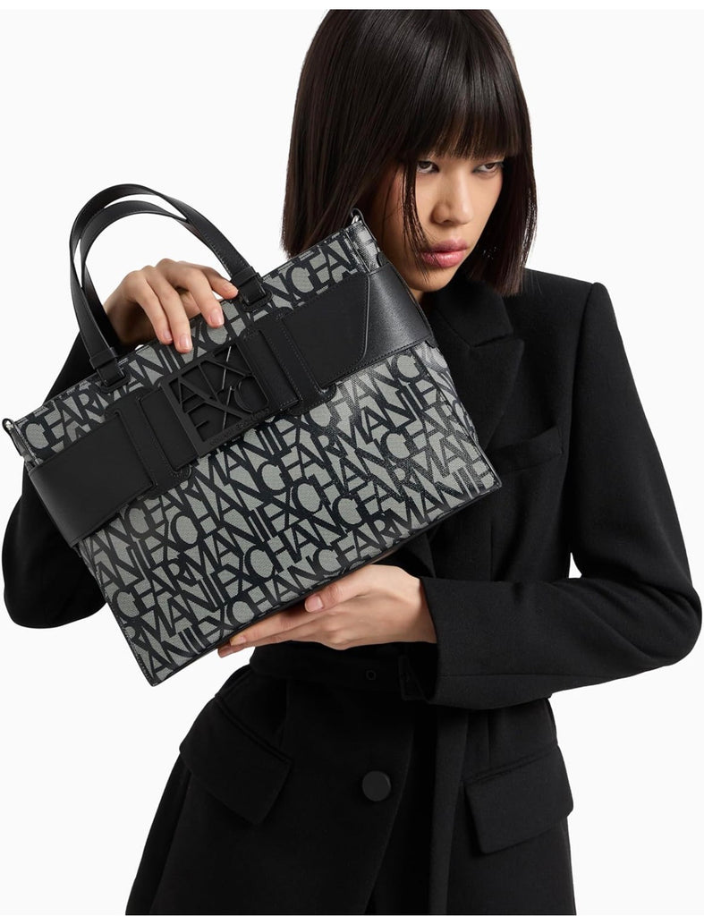 Borsa Armani exchange Tote bag logata Big 942689 3F742
