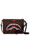 POCHETTE SPRAYGROUND 9307 SHARK IN PARIS WTF BUBBLE BROWN