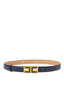 Cintura Elisabetta Franchi CT02S46E2 Pelle Navy Placca Logo Smaltato