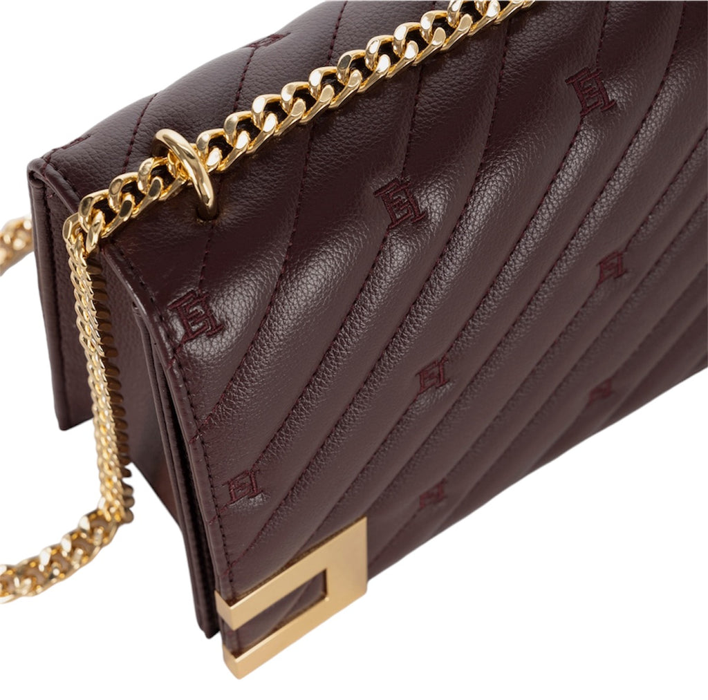 Borsa Elisabetta Franchi BS54A46E2 grande matelassé Rouge Noir con tracolla