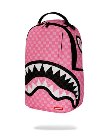 ZAINO SPRAYGROUND ART7694 PINK AND BLACK DRIP CHECK DLXSV BACKPACK