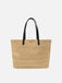BORSA SAINT BARTH RAF001 00421L CITY IN RAFFIA CON LOGO NERO RICAMATO A CONTRASTO