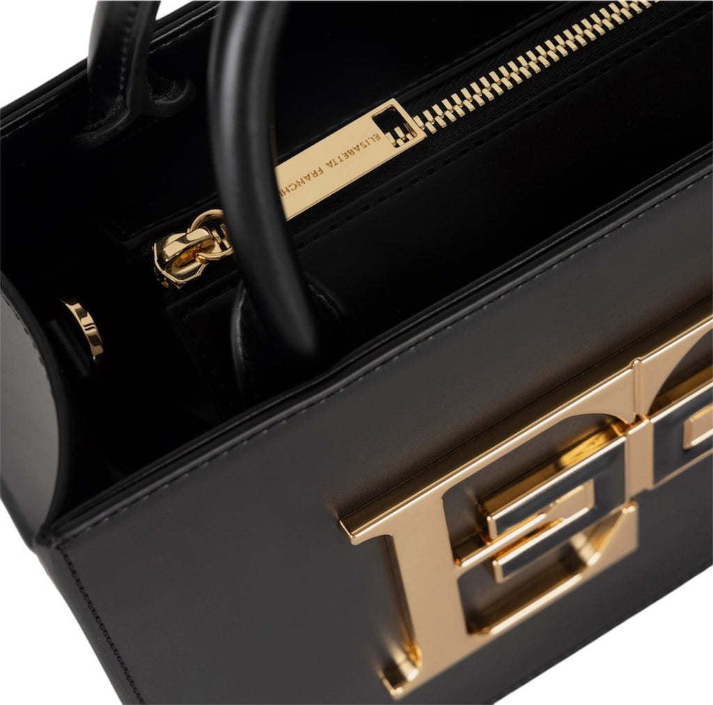 Borsa Elisabetta Franchi BS06A46E2 a mano piccola con logo Nero
