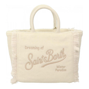 Borsa Saint Barth VAMI024 013201 Vanity Mini Felt in misto lana bianca