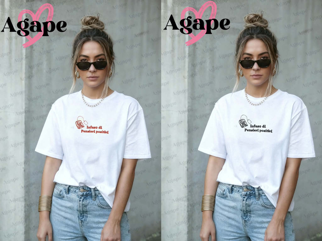 T-Shirt Agape Infuso Di Pensieri Positivi