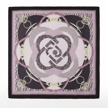 Foulard Liu-Jo 2F6059 L9529 logo animalier melanzana