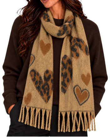 Sciarpa L’ Atelier du Sac 20765 Leopards hearts