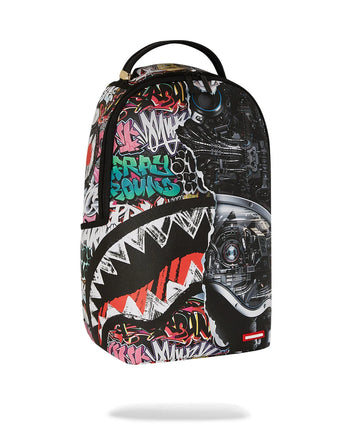 ZAINO SPRAYGROUND ART7126 SPLIT CYBERSHARK DLXSV BACKPACK