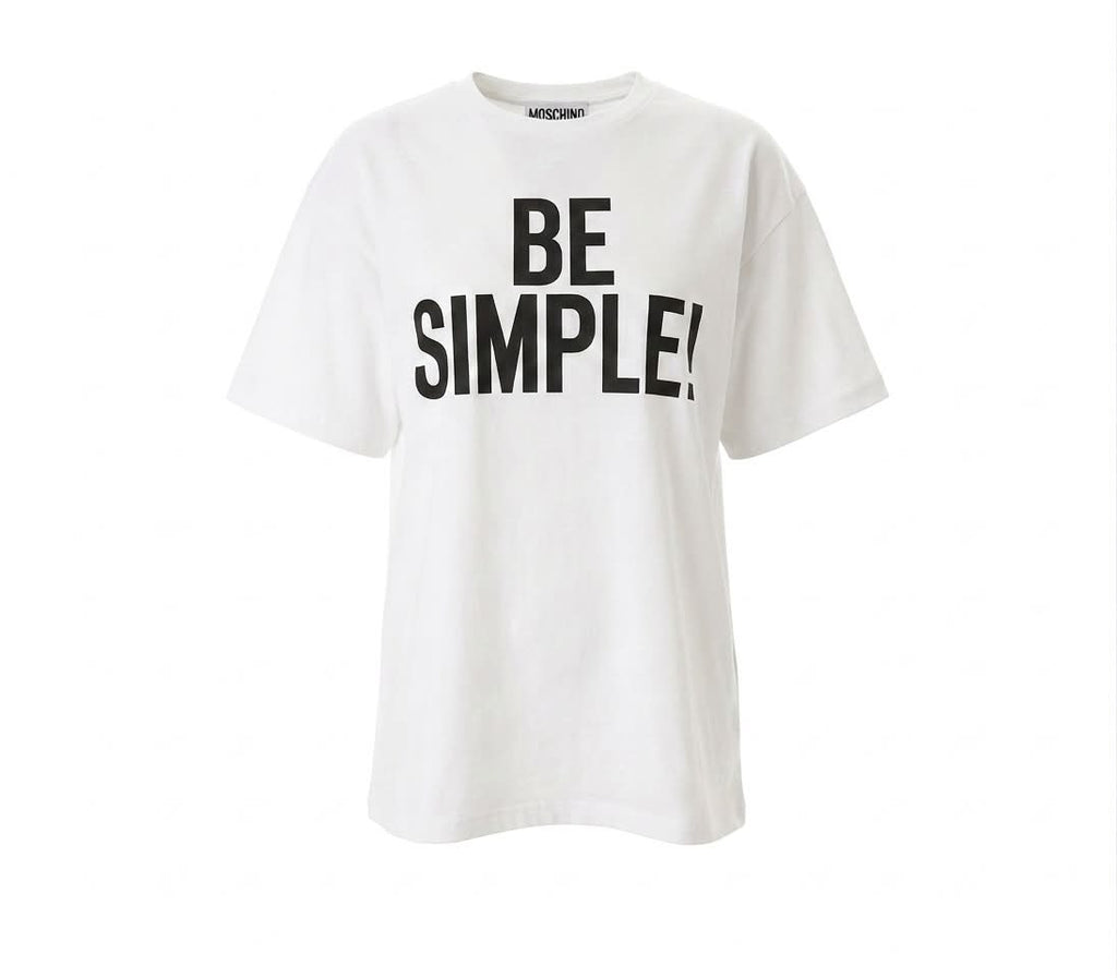 T-Shirt Moschino Couture Donna "BE SIMPLE!" DJ0704
