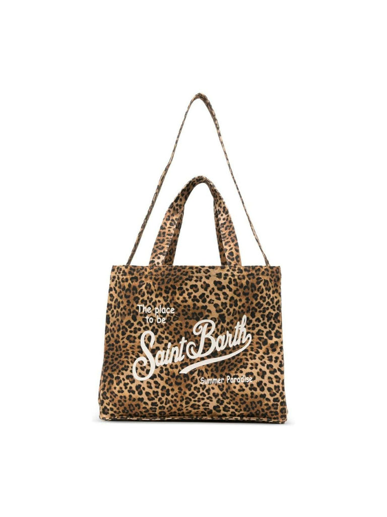 Borsa Saint Barth Essential Bag In Canvas Leopardato EBAGN007 00653L