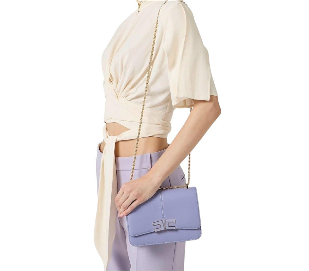 Borsa Elisabetta Franchi  BS91A61E2 a tracolla con dettaglio logo