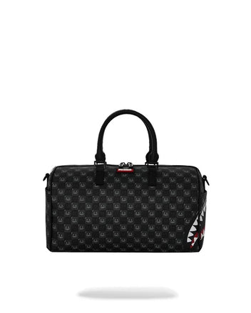 BORSA SPRAYGROUND 9313 BAULETTO SHARKS IN PARIS WTF BUBBLY BLACK CHECK MINI DUFFLE
