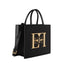 Borsa Elisabetta Franchi BS05A46E2 a mano media con logo Nero