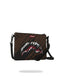 POCHETTE SPRAYGROUND 8969 SMEARED GRUNGE BROWN BLACK CROSSBODY CLUTCH