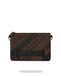 POCHETTE SPRAYGROUND 8969 SMEARED GRUNGE BROWN BLACK CROSSBODY CLUTCH