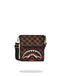 Tracolla Sprayground marrone peeking character check messanger sling 910B7505NSZ