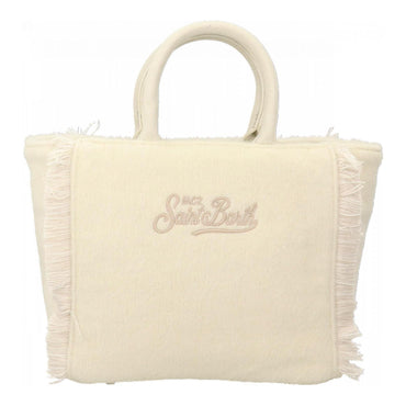 Borsa Saint Barth VAMI024 013201 Vanity Mini Felt in misto lana bianca