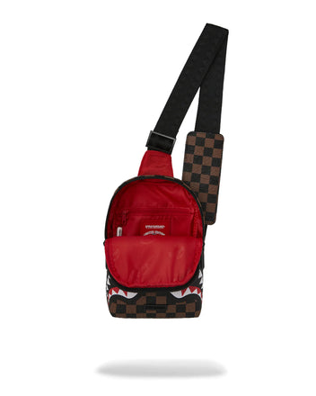 TRACOLLA SPRAYGROUND 8237 CHECK 2 EMBOSS BACKPACK SLING
