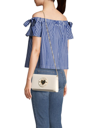 Borsa Love Moschino JC4368 Pochette con tracolla logo smaltato Oro