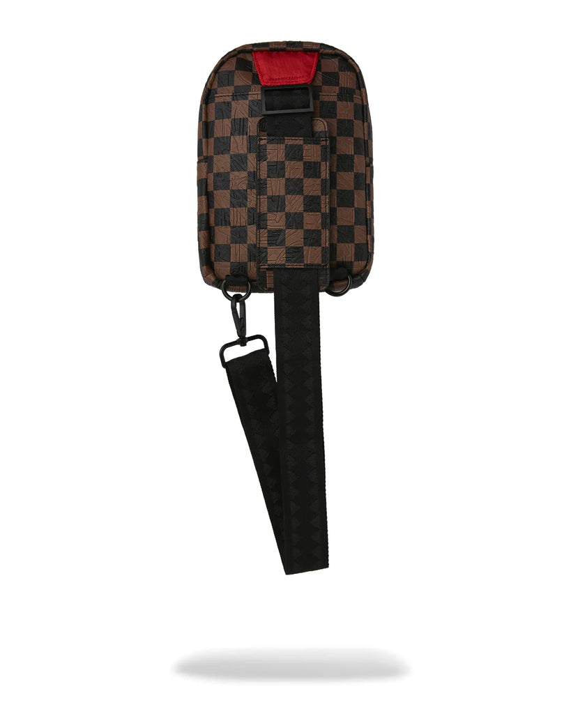 TRACOLLA SPRAYGROUND 8237 CHECK 2 EMBOSS BACKPACK SLING
