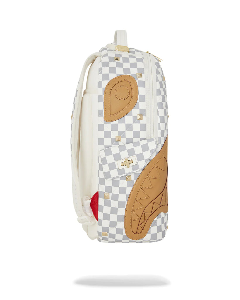 ZAINO SPRAYGROUND 7537 CREAM HENNY QUILT PUFF BACKPACK