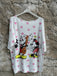 T-shirt in filo grafica fantasia