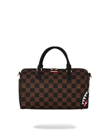 Borsa Sprayground bauletto Caracter Check Moini Duffle Marrone
