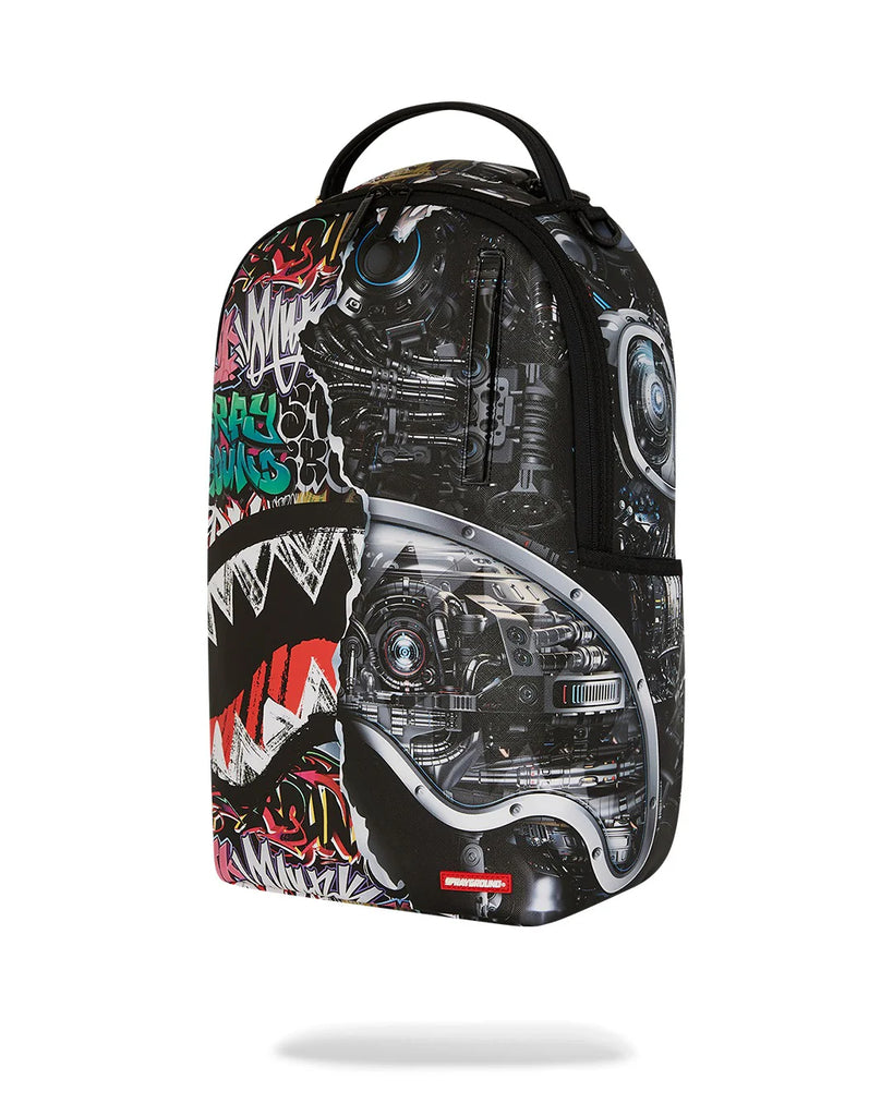 ZAINO SPRAYGROUND ART7126 SPLIT CYBERSHARK DLXSV BACKPACK