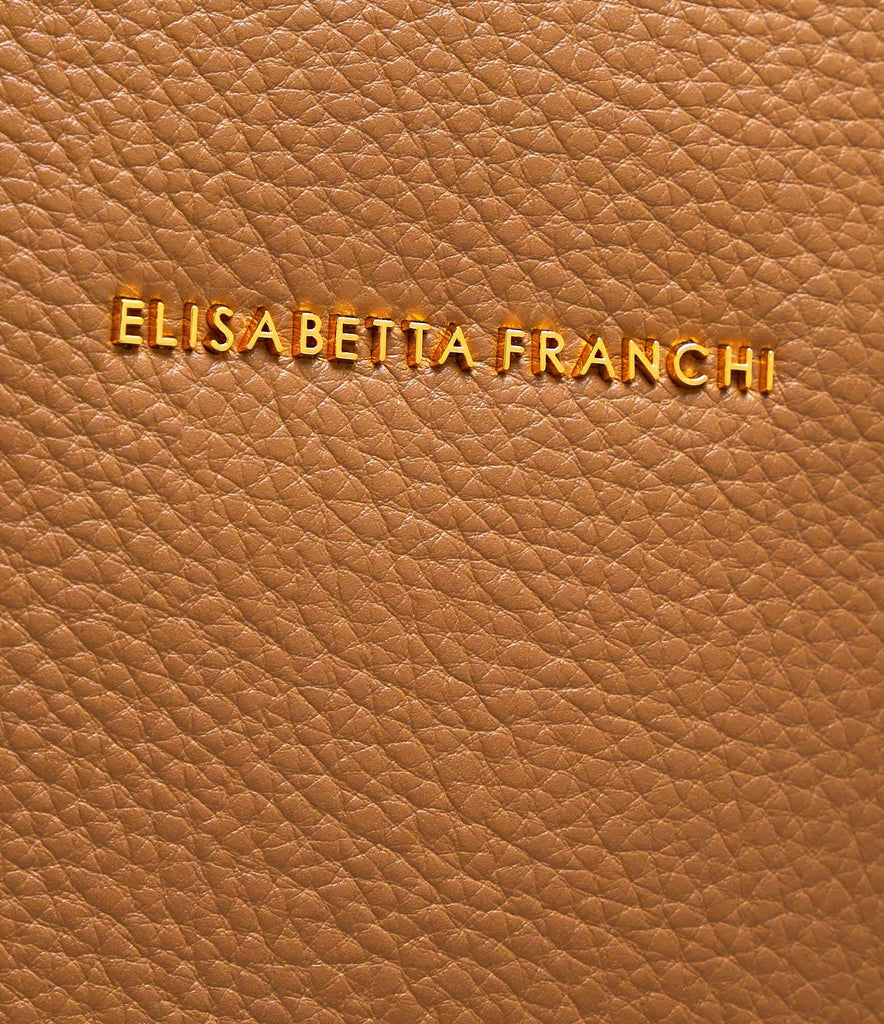 Borsa Elisabetta Franchi BS24A66E2 shopper bag con zip gold laterali