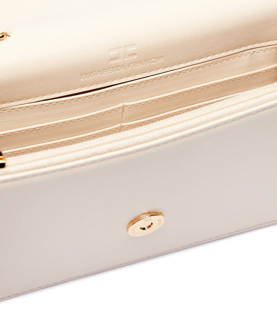 Borsa Elisabetta Franchi BS01A46E2 Burro a tracolla in materiale sintetico con placca logo