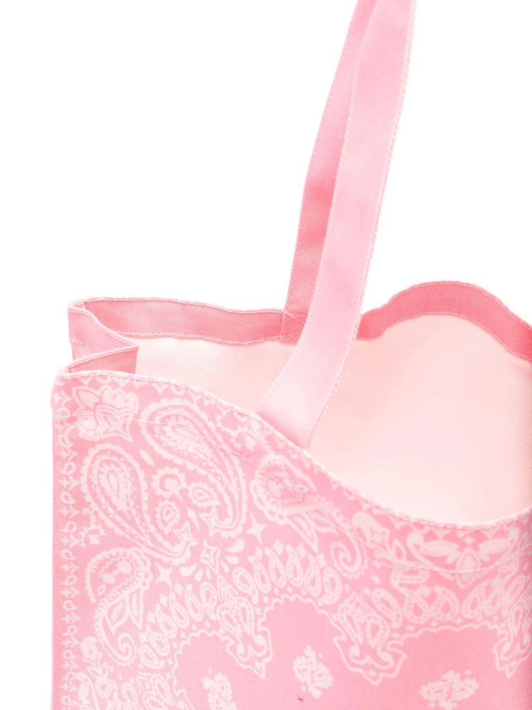 Borse Saint Barth Essential Bag in tessuto denim stampa bandana e logo a contrasto