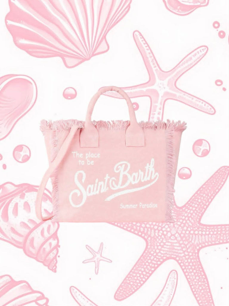 Borsa Saint Barth Colette Rosa Logo Bianco COL0001 00135L