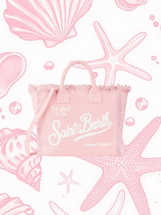 Borsa Saint Barth Colette Rosa Logo Bianco COL0001 00135L