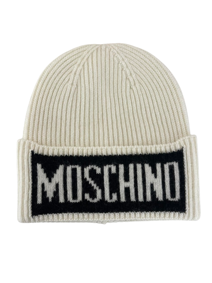 Cappello Moschino Art60077 M5540 uomo con risvolto e logo