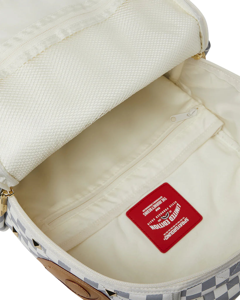 ZAINO SPRAYGROUND 7537 CREAM HENNY QUILT PUFF BACKPACK