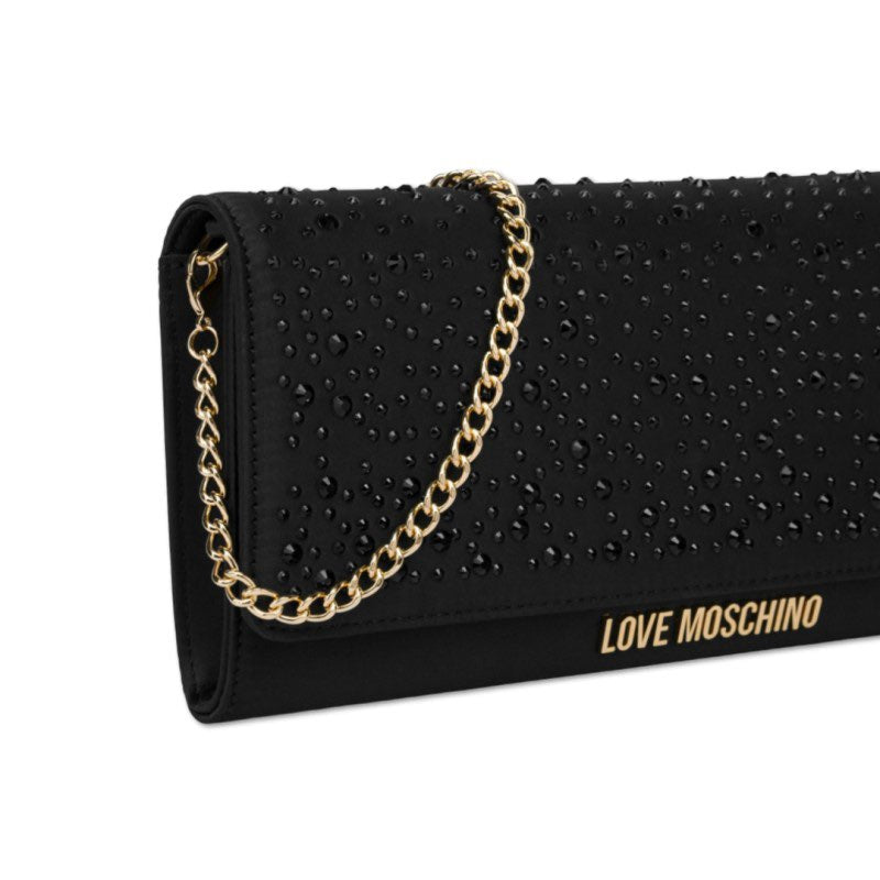 Borsa Love Moschino JC4072 Pochette Satin Stone con strass