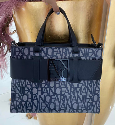 Borsa Armani Exchange art 942689 3F742 Big Tote Logata B/Color