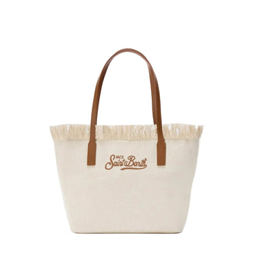 Borsa Saint Barth City Bag In Canvas Con Fringe CBM001 00302L
