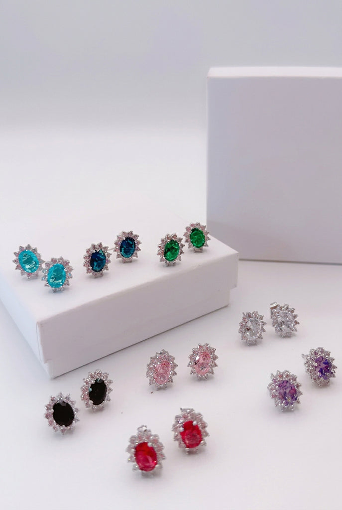 Orecchini a lobo Cherie bijoux Kate punti  luce con zirconi