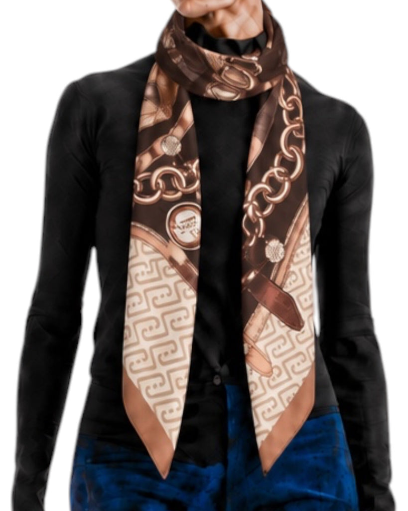 Foulard Liu-Jo  motivo logo e belts