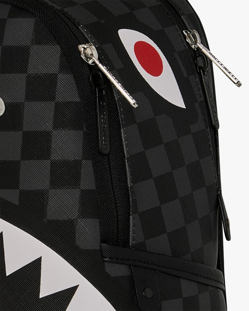 ZAINETTO SPRAYGROUND 8922 SILVER SIDE DRIP BLACK CHECK SAVAGE BACKPACK