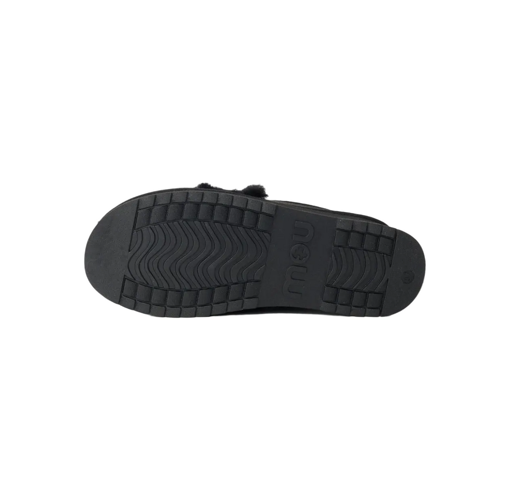 Scarpe MOU Platform clog with strap logo BKBK MU.FW681006A Black