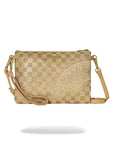 POCHETTE SPRAYGROUND 9481       2 TONE GOLD TRINITY STRASS CROSSOVER CLUTCH