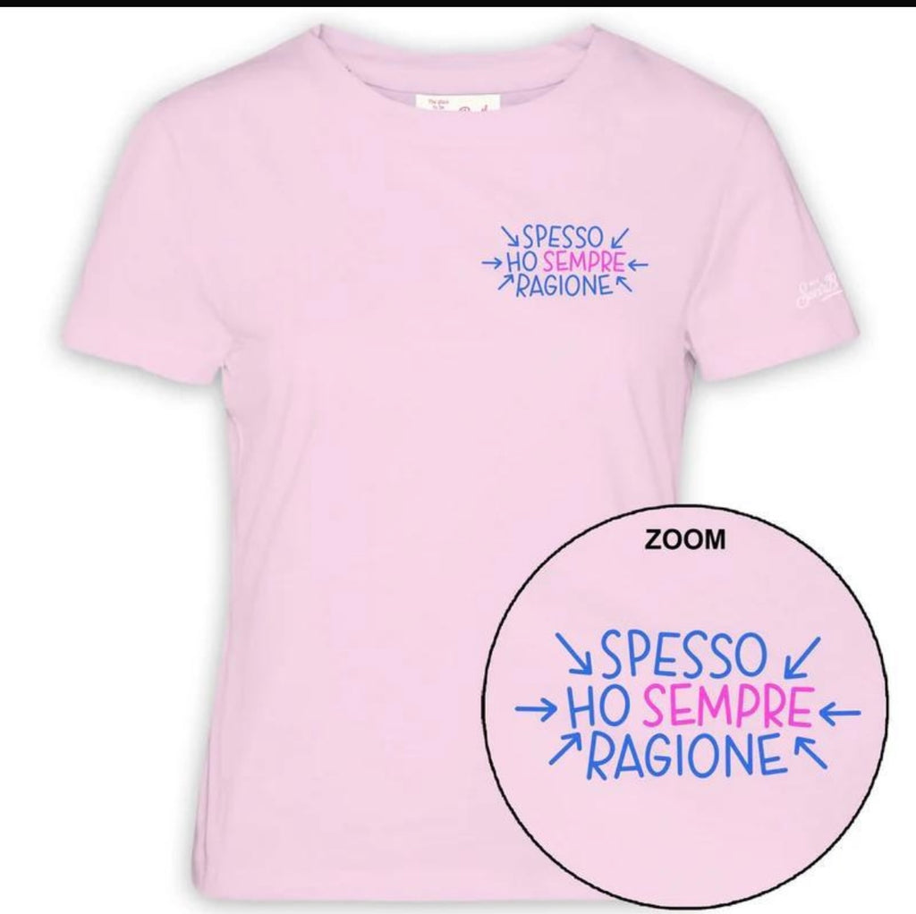 T-shirt Emilie in cotone con ricamo Spesso Ho Sempre Ragione