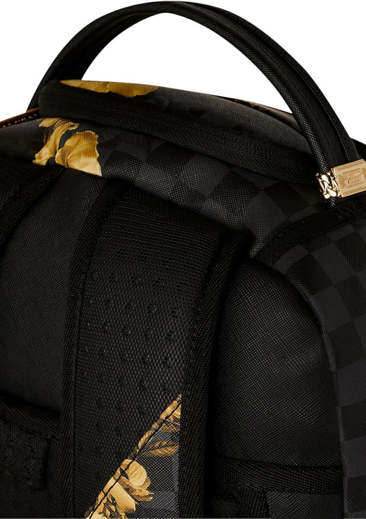 ZAINO SPRAYGROUND 8683 GOLD FLORAL REMIX DLXSV BACKPACK