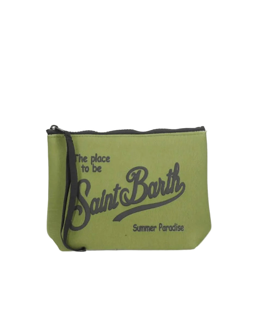 Pochette Saint Barth Aline Logo In Rilievo