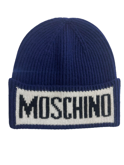 Cappello Moschino Art60077 M5540 uomo con risvolto e logo