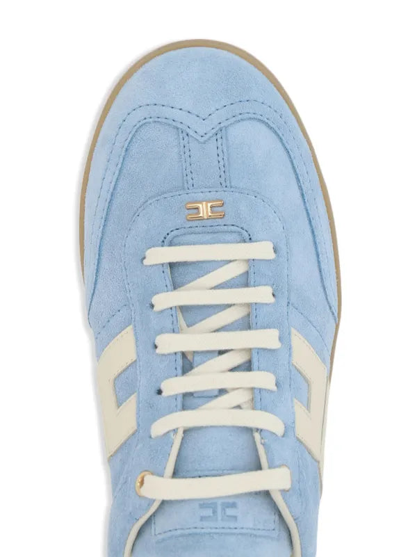 Sneaker Elisabetta Franchi SA51G51E2 in crosta e nappa con logo